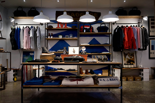 Modern retail store with digital displays